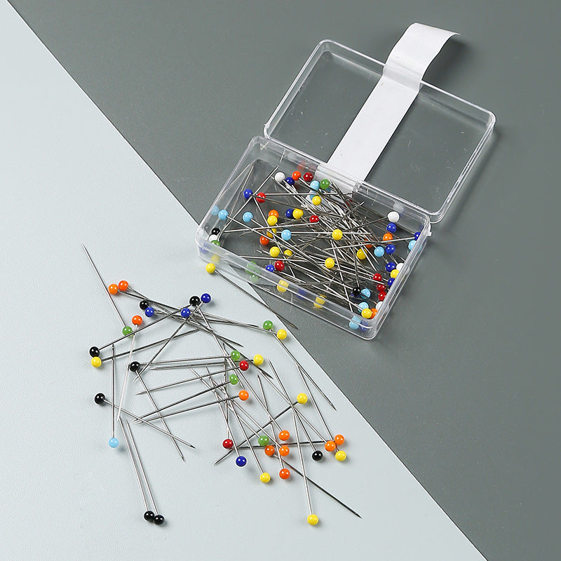 Positioning Sewing Needles Stainless Steel Colorful Glass Heads 6 Boxes 2