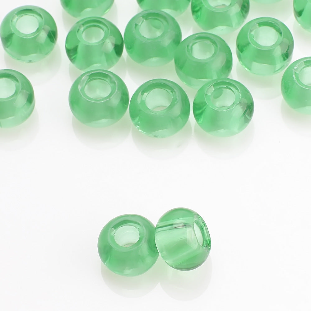 Glass Round Spacer Beads 14mm Multicolor Large Hole 40pcs 10