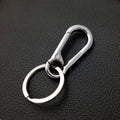 Minimalist Metal Car Keychain Zinc Alloy Silver Tone