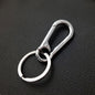 Minimalist Metal Car Keychain Zinc Alloy Silver Tone
