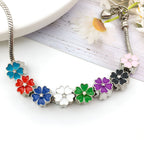 Flower Metal Beads 11mm Colorful Cherry Enamel Zinc Alloy 20pcs 2
