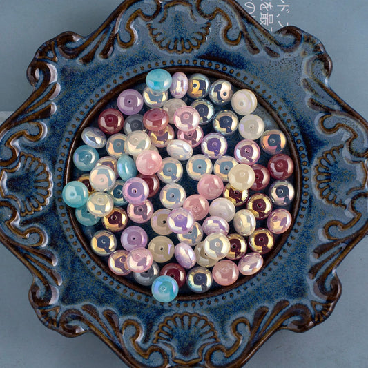 Resin Round Spacer Beads 10mm Plating Glossy 20pcs