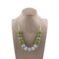 Silicone Beaded Keychain Necklace Matte Marble Hexagon Beads 14