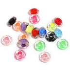 Acrylic Round Spacer Beads 15mm Transparent Plating Dyed Core 100pcs