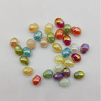 Plating Colorful Imitation Pearl Acrylic Beads 8mm 100pcs