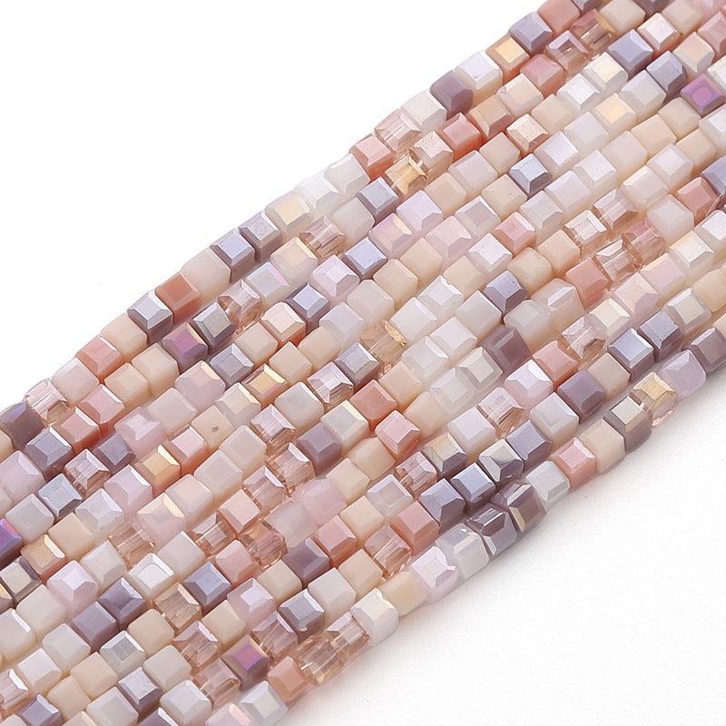 Colorful Faceted Square Seed Glass Beads 2mm 360pcs 10