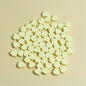 Heart Clay Beads 10mm Plaid Black White Polymer 100pcs 9