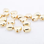 Chunky Heart Acrylic Beads 6mm Glossy KC Gold CCB Plastic 200pcs 6