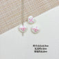 Bouquet and Heart Gift Box Metal Beads 13mm 16mm Pastel Painted 10pcs 13