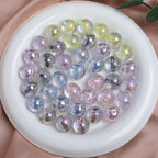 Dyed Core Imitation Opal Resin Beads 8mm Round Mixed Colors 40pcs 5