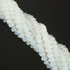 Glass Faceted Spacer Beads 8mm Iridescent Plating 11