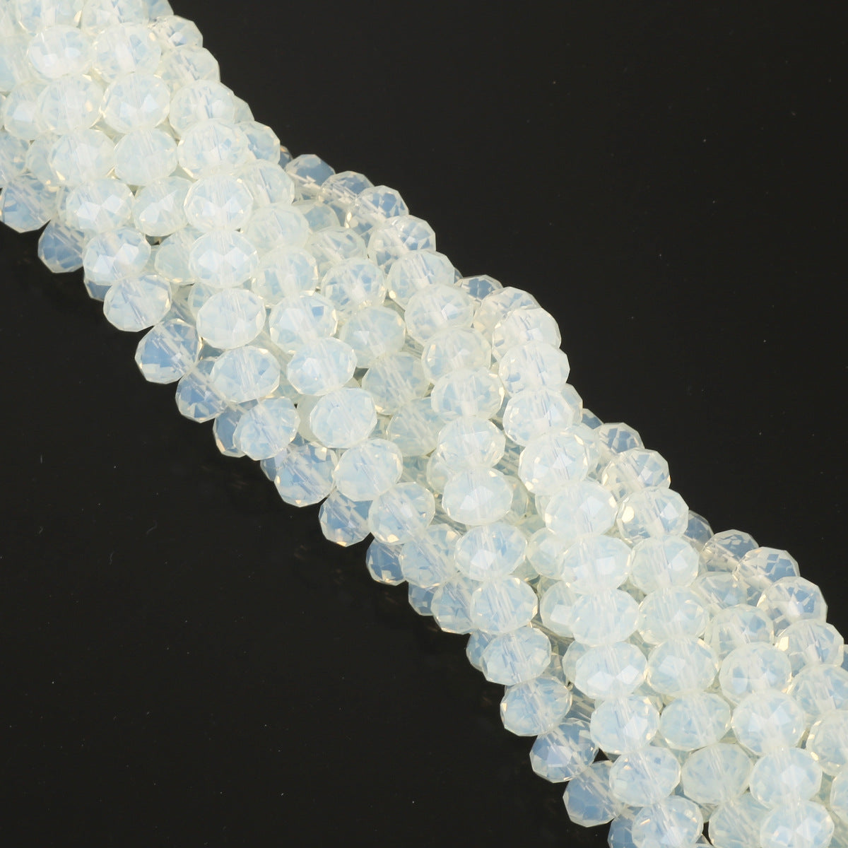 Glass Faceted Spacer Beads 8mm Iridescent Plating 11