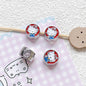 Flat Metal Beads 12mm Sanrio Series Enamel Alloy 10pcs 7