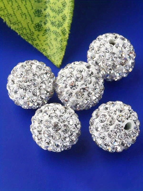 Clay Ball Rhinestone Beads 16mm Mixed Solid and AB Colors 20pcs 17