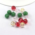 Pumpkin Glass Beads 10mm Imitation Jade Transparent Colors 20pcs 4