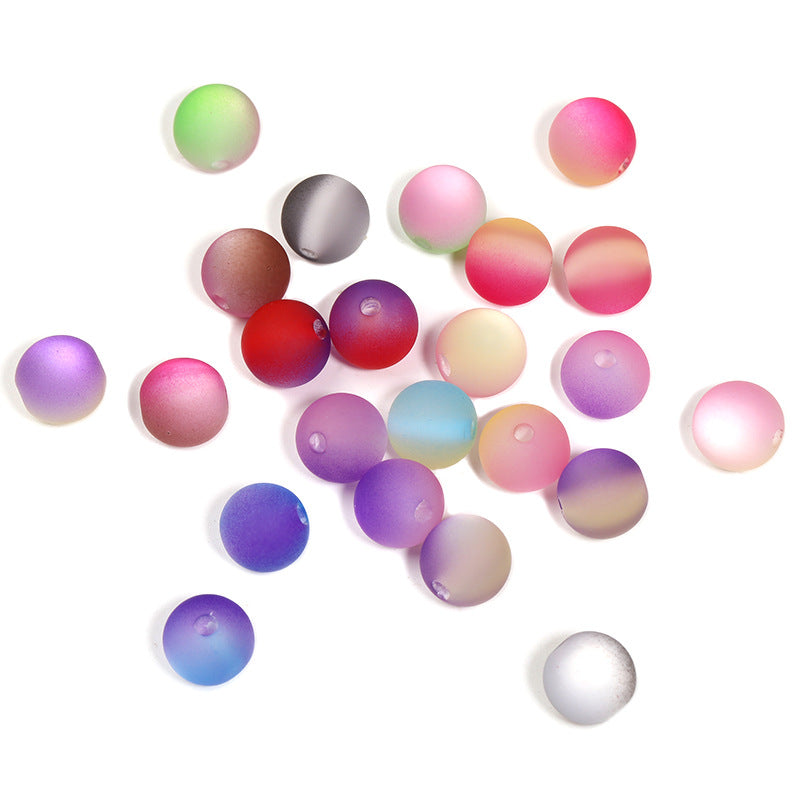Frosted Gradient Resin Beads 10-20mm Two Tone Mixed Colors 50pcs 7
