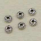 Alloy Oval Spacer Beads 6mm Woven Immitation Tibetan Antique Silver 100pcs