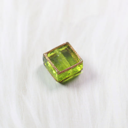 Lampwork Glass Beads Square 12mm Transparent Filigree 20pcs 10