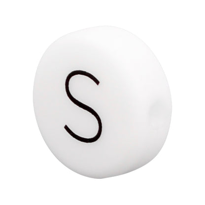 12mm Silicone Letter Beads Flat Round Alphabet Options 20pcs 23