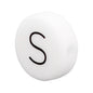 12mm Silicone Letter Beads Flat Round Alphabet Options 20pcs 23