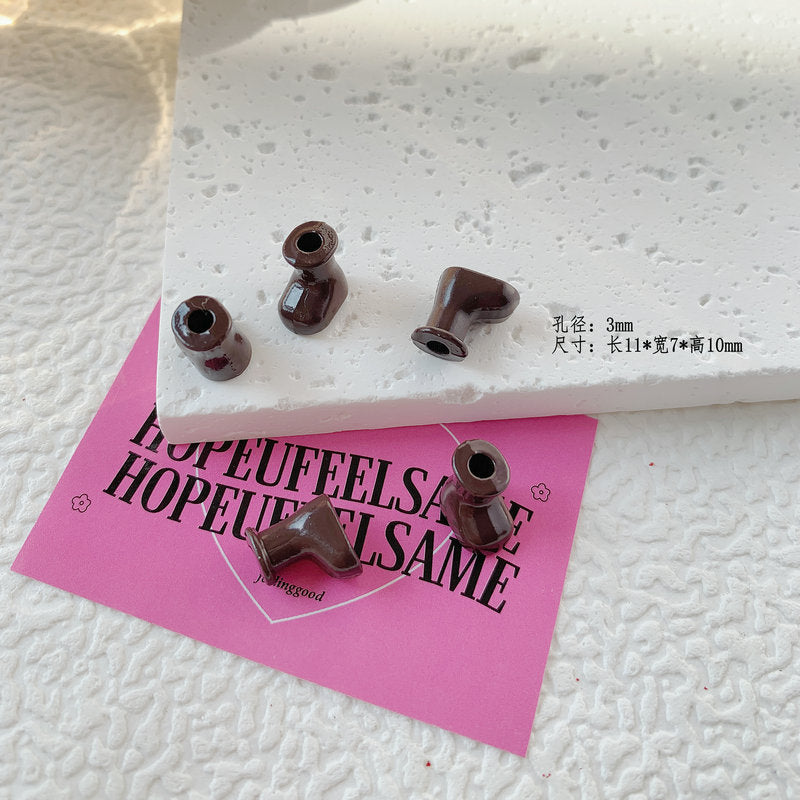 Christmas Series Metal Beads Baking Painted Alloy 20pcs 14