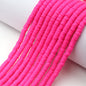 Flat Clay Beads 6mm Solid Color Smooth Polymer Disc 10strands 37