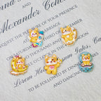 Plating Cute Corgi Resin Beads Glossy Honey Tone 10pcs