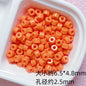 Solid Color Cylindrical Pony Beads Acrylic 6mm 50pcs 10