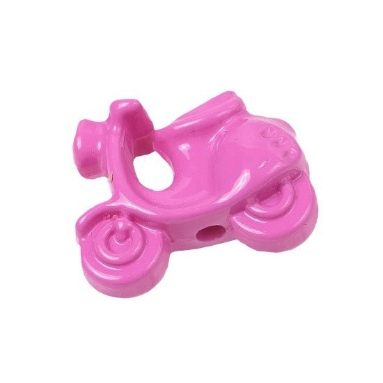 Painted Scooter Acrylic Beads 19mm Glossy Cartoon Colorful 50pcs 2