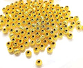 Brass Round Spacer Beads 3-8mm Pumpkin Striped 100pcs 6