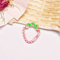 Alloy 37mm Strawberry Shaped Trigger Spring Keyrings 4pcs 6