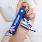 Mini High Top Basketball Shoe Keychain Red Burgundy PVC Soft 12
