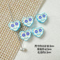 Heart and Flower Metal Beads 10mm Baking Painted Two-Color 20pcs 18