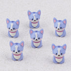 Painted 3D Corgi Acrylic Beads 16x23mm Colorful Mixed 10pcs 4