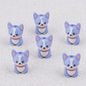 Painted 3D Corgi Acrylic Beads 16x23mm Colorful Mixed 10pcs