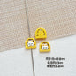 Baking Painted Window Kitten and Nice Rabbit Metal Beads 15/17mm 10pcs 7