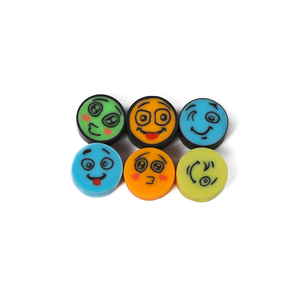 Round Clay Beads 9mm Colorful Funny Expression Polymer 100pcs 4