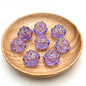 UV Plating Lotus Acrylic Beads 21mm Transparent Glossy 5pcs 4