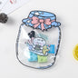 Transparent Candy Cane Pattern Top Seal Zip Lock Plastic Bags 13x17cm 10pcs 5