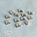 Plating Irregular Shaped Acrylic Beads Metal Colored Silver 100pcs 6