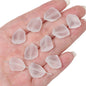 Frosted Flat Stone Glass Beads 12x15mm Matte Mixed Colors 20pcs 12