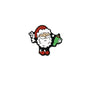Silicone Focal Beads Christmas Skeleton Stitch With Santa Hats 20pcs 14