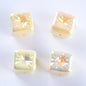 Macaron Color Balloon Square Acrylic Beads 14mm UV Plating 50pcs 10