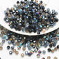 Electroplated Seed Glass Beads 4mm Lake Blue Metallic Shine 200pcs 7