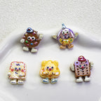Plating Personified Food Resin Beads Glossy Mixed Colors 20pcs 2