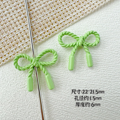 Baking Painted Cookies and Twisted Bow Metal Beads 15mm 21mm 20pcs 19