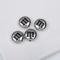 Plating Acrylic Beads 14mm Glossy Gold Silver Metallic M&M Style 100pcs 4