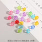 Transparent Rhombus Acrylic Beads 4-10mm Colored Mixed 10