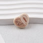 Coffee Bean Heart Acrylic Beads 22mm Rustic Woodgrain Texture 20pcs 5