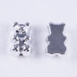 Plating Teddy Bear Acrylic Beads 18mm Metallic Colored 100pcs 6